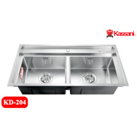 CHẬU RỬA INOX 2 HỘC KASSANI KD-204